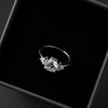 Moissanite Solitaire Ring with Platinum Overlay D Colour VVS