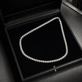 Platinum Overlay Moissanite Tennis Necklace - 20 inch, 4mm