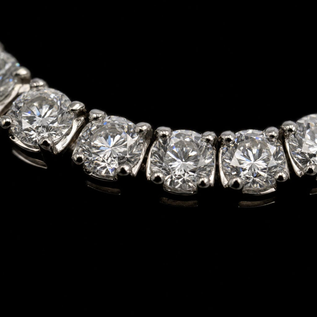 Platinum Overlay Moissanite Tennis Necklace - 20 inch, 4mm