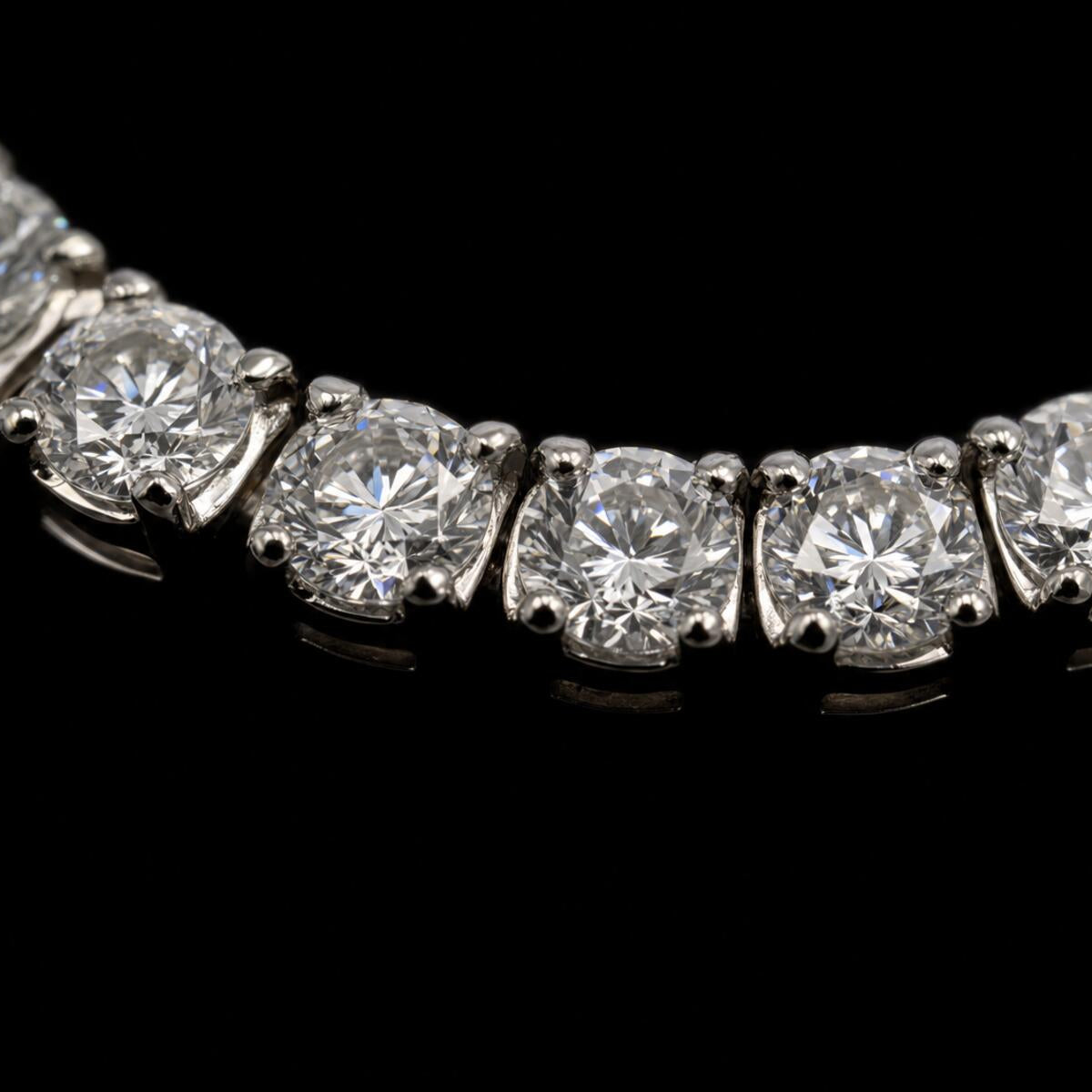 Platinum Overlay Moissanite Tennis Necklace - 20 inch, 4mm