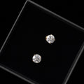 Classic Moissanite Stud Earrings 18ct gold overlay