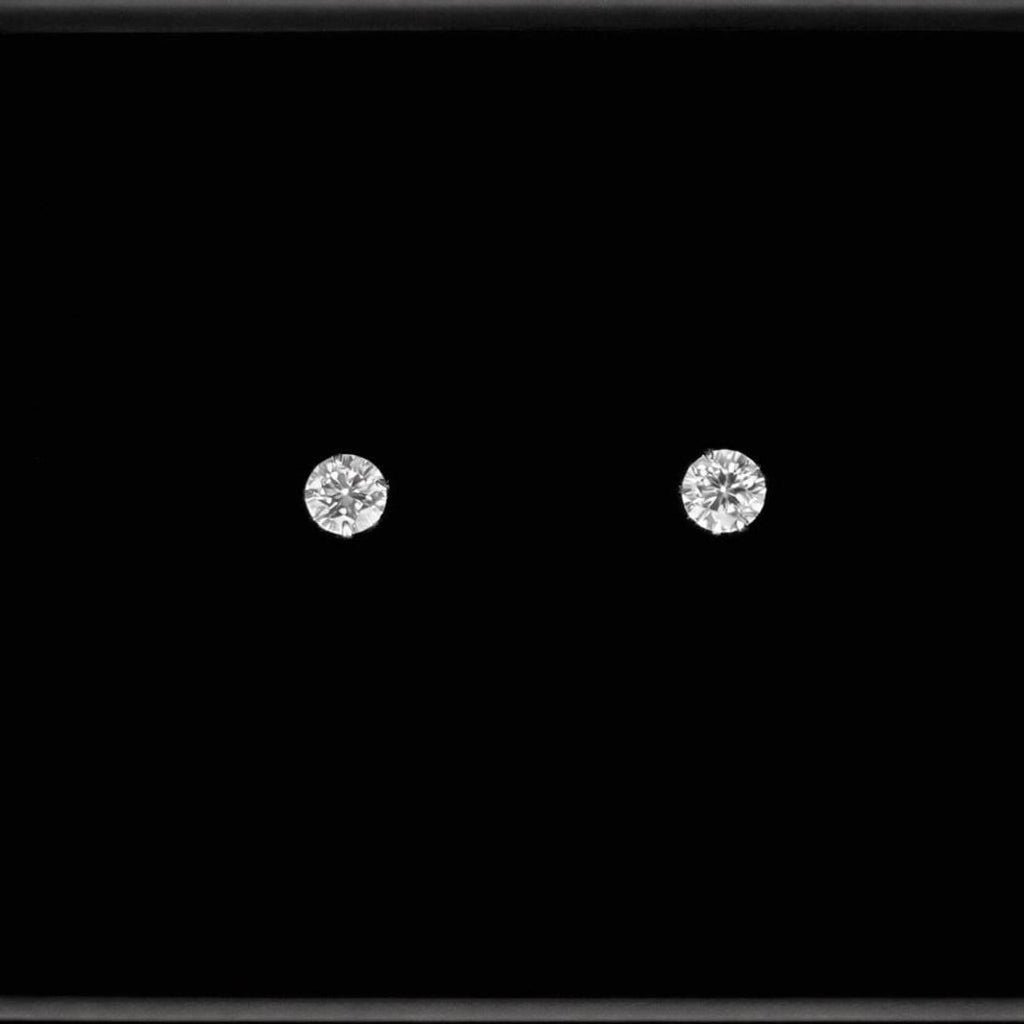 5mm Moissanite Stud Earrings | D Colour VVS1 |Rhodium Plated