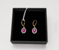 2.26tcwEmber Purple Garnet with Moissanite 18kt Gold Vermeil