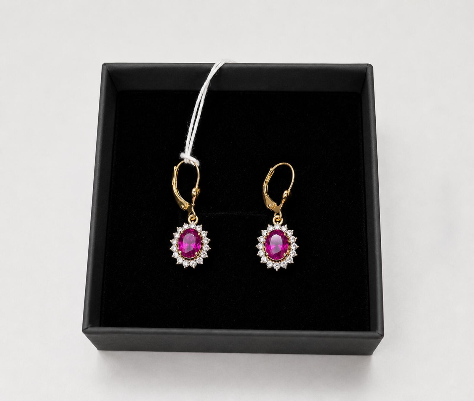2.26tcwEmber Purple Garnet with Moissanite 18kt Gold Vermeil