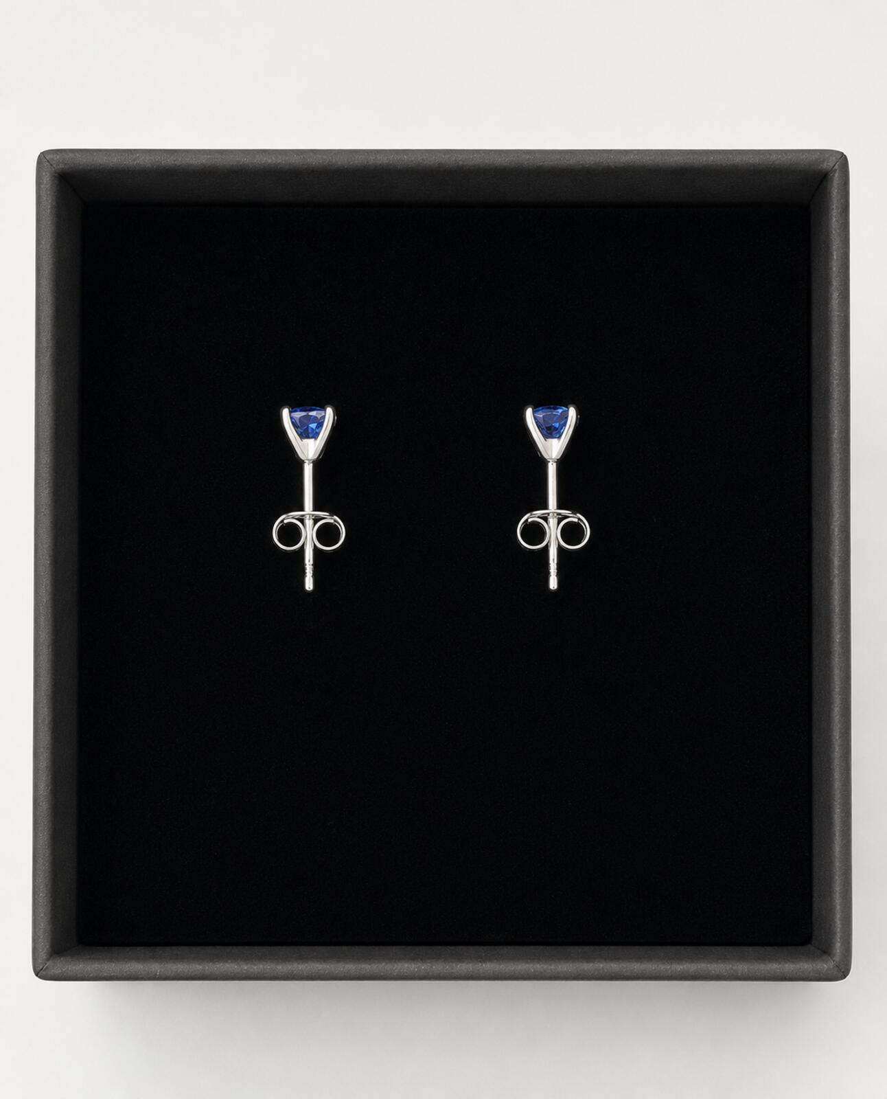 AAA Natural Kashmir Kyanite Stud Earrings 0.7ct 6mm